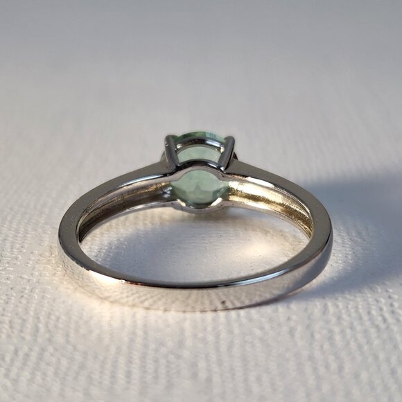 Trending 925 1.93cts NATURAL Green Fluorite Solitaire Ring Size 10 - Picture 7 of 12